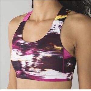 LULULEMON All Sport Bra  Multi Colored Pink Purple Womens Size 6